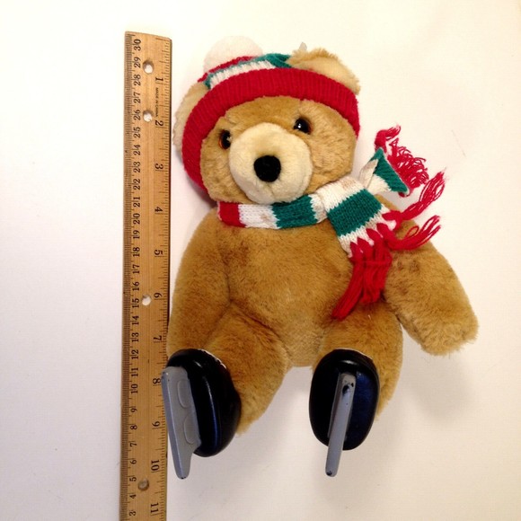 Vintage Dakin Ker-Plunk Holiday Ice Skating 9" Teddy Bear 1986 - Picture 11 of 11